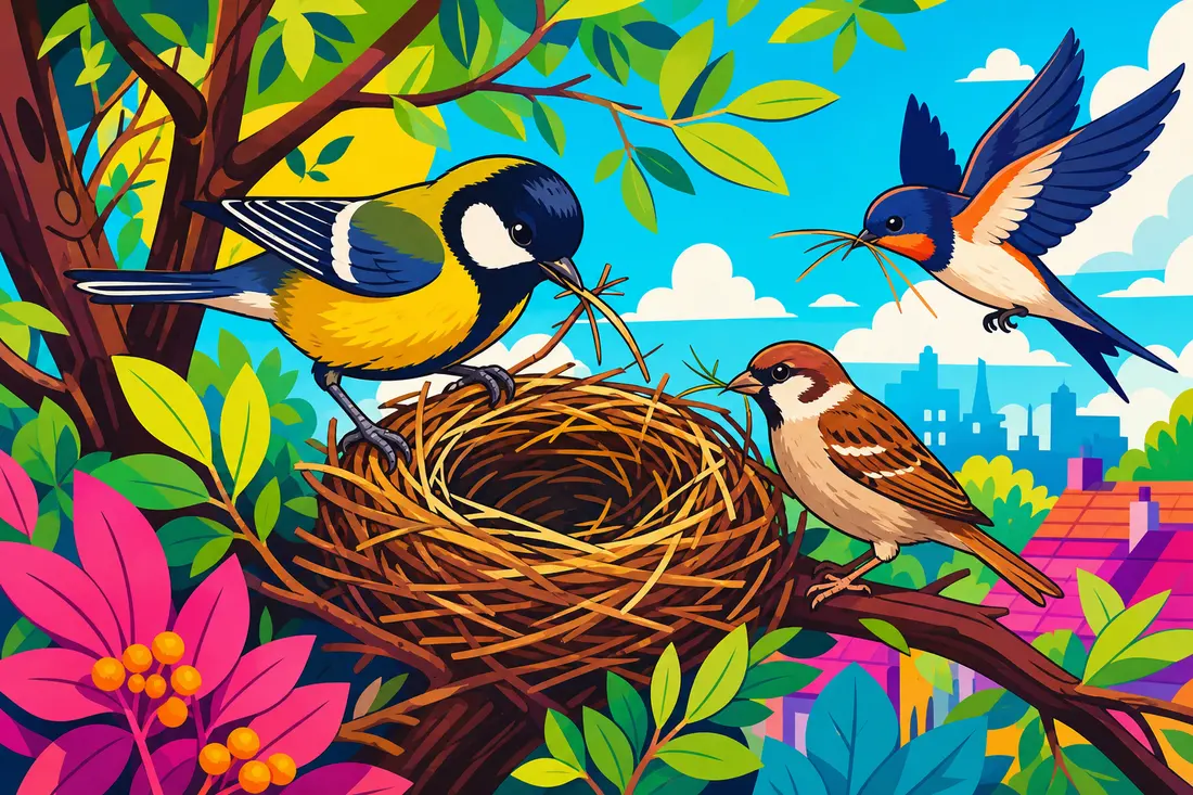 Comment les oiseaux construisent-ils leur nid ?