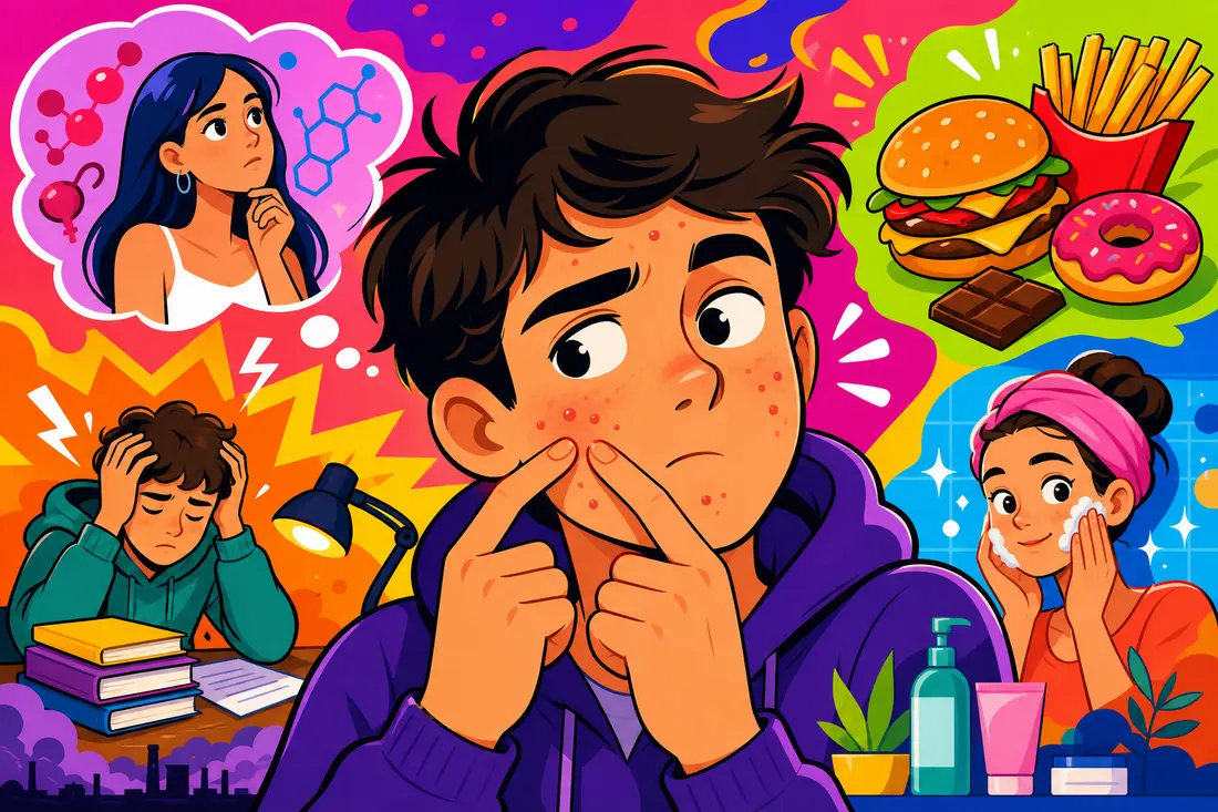 Pourquoi les adolescents ont-ils souvent l’acné ?