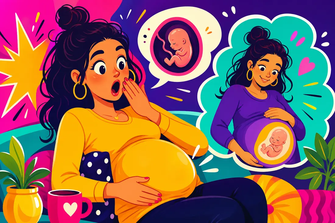 Une femme tombe à nouveau enceinte pendant sa grossesse