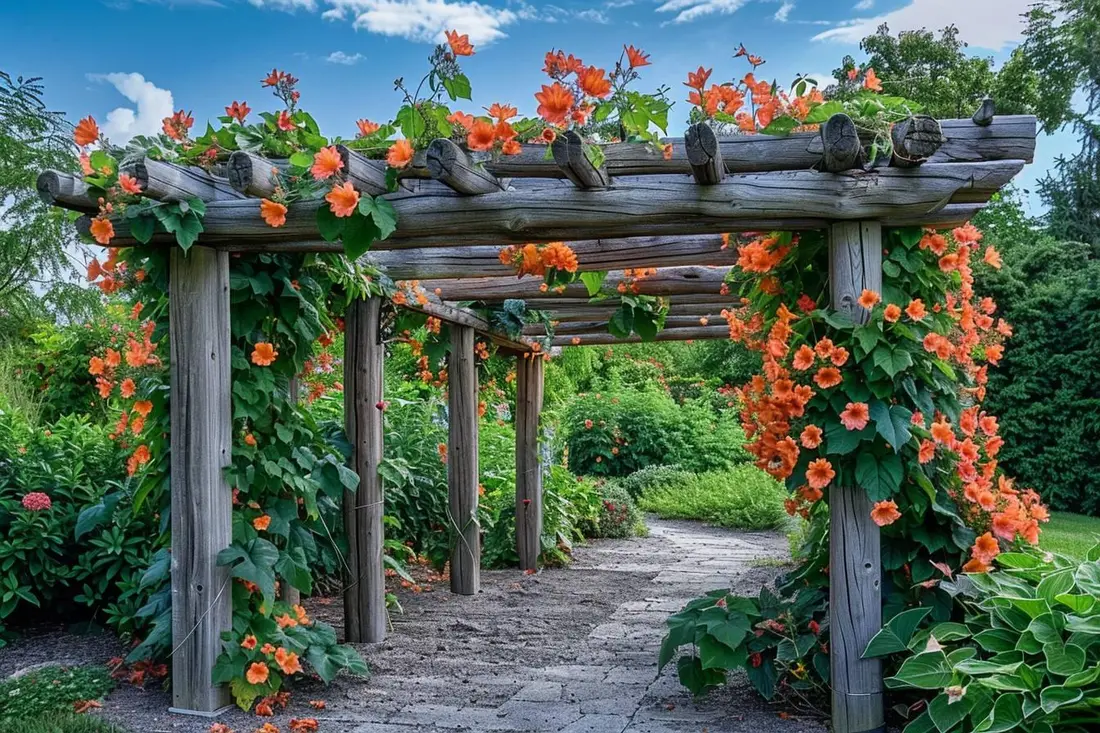 Comment créer une belle pergola avec des bignones ?