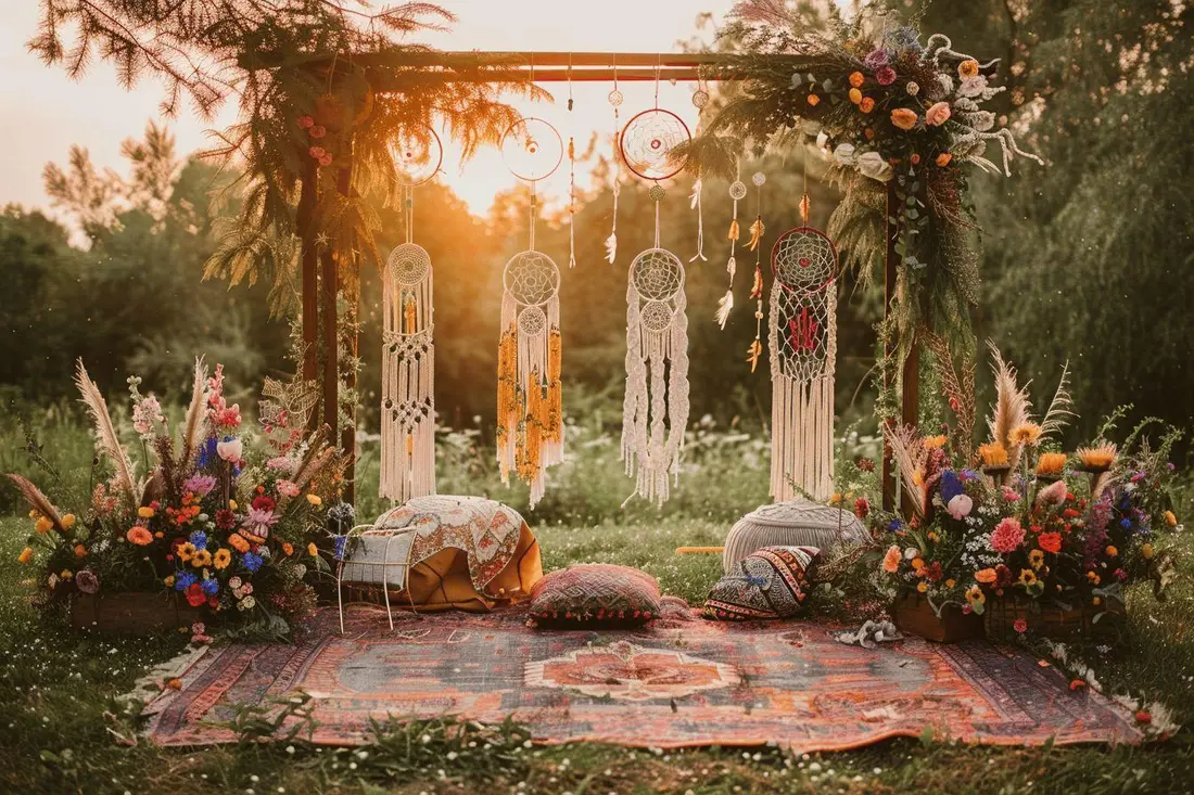 Idées de décorations pour un mariage bohème