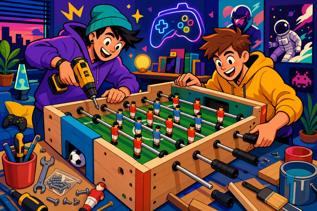 Fabriquer un babyfoot a la maison
