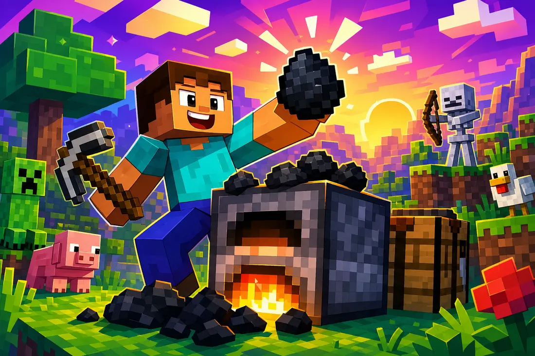 Le charbon de bois dans Minecraft : comment l’obtenir et l’utiliser ?
