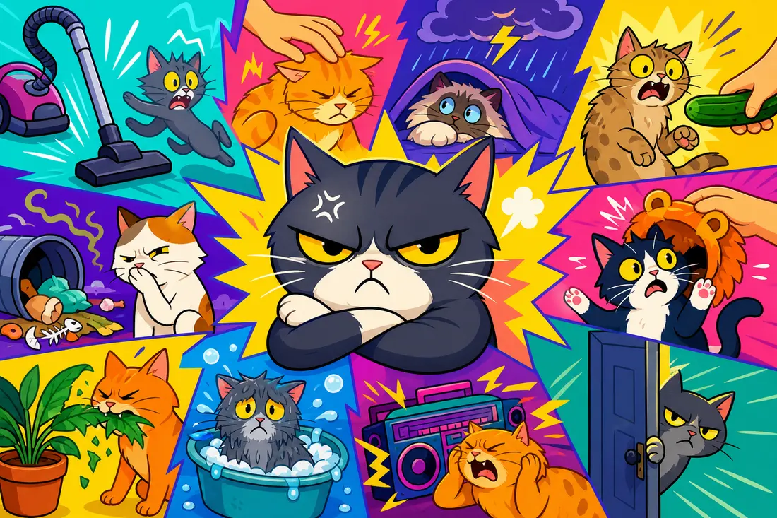 Top 10 des choses que les chats détestent